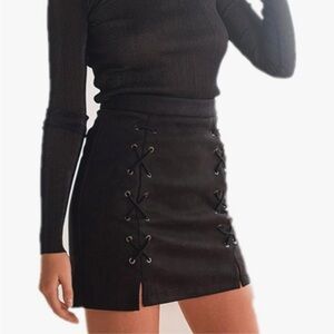 Suede Mini Skirt